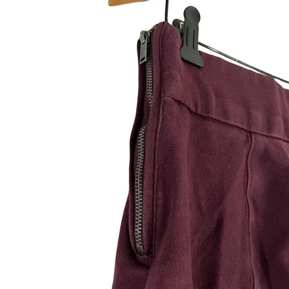 The Gap Maroon Size Zip Leggings Mid Rise Size Medium Cropped Cotton Blend - Picture 5 of 11